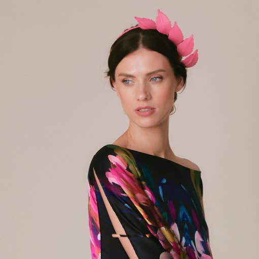 Duilleog Leather Leaf Hairband for wholesale by Siobhan Daly Designs