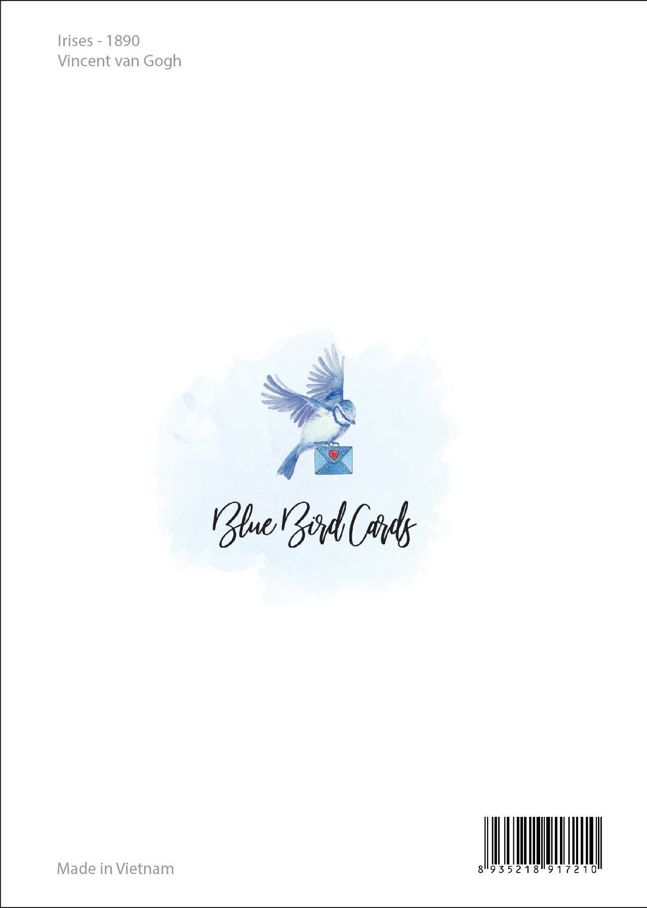 Blue Bird Cards - Wholesale Everyday Greeting Card - Irises- Vincent Van Gogh - Large Quilling Card3