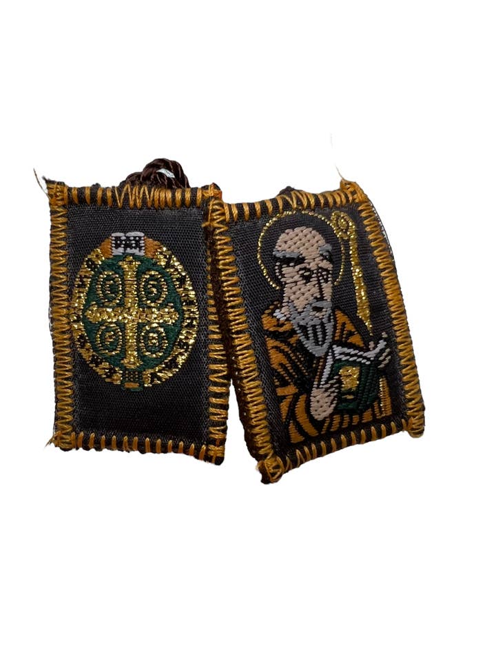 SCAPULIER: ST. BENEDICTUS MET MEDAILLE voor wholesale door SAN JUDITAS RELIGIOUS ARTICLES