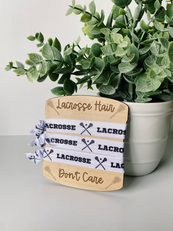 Lacrosse Hair Don't Care Hair Ties for wholesale by The Junkin’ Mamas