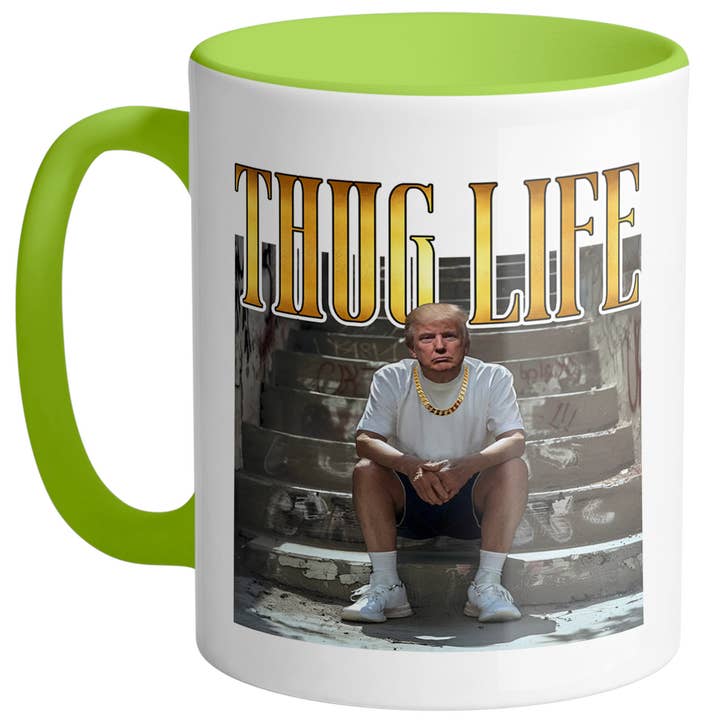 God And Glory Gifts - Venta al por mayor Taza - Taza de café de cerámica Trump de Thug Life6