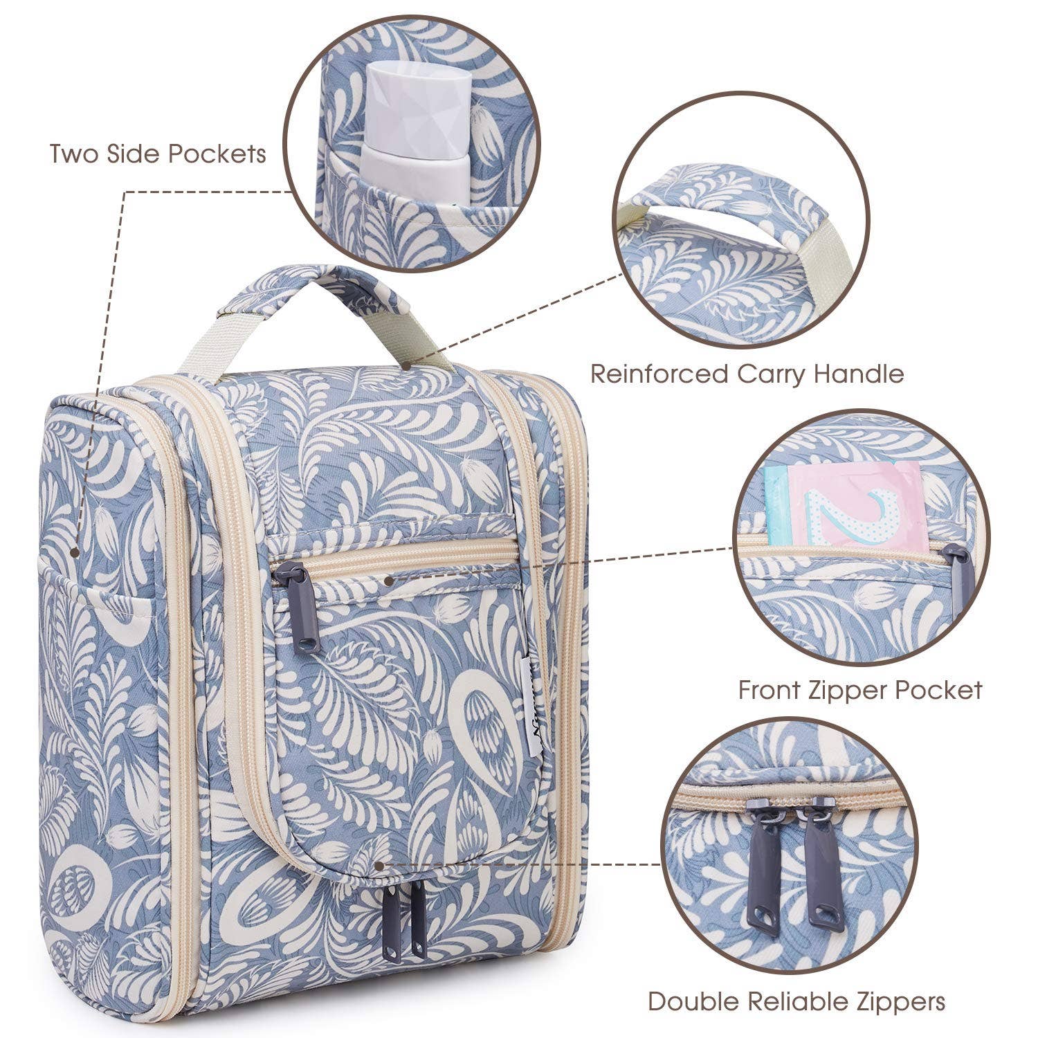 NARWEY INC - Wholesale Toiletry Bag - Women's - Large Hanging Toiletry Bag With Hook Cosmetics Organizer187