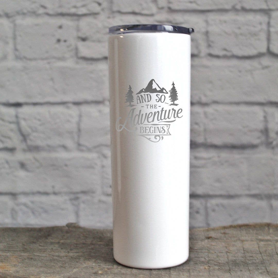 Katie & Company - Wholesale Insulated Mug/Tumbler - And So...the Adventure Begins Mountain Drinkware3