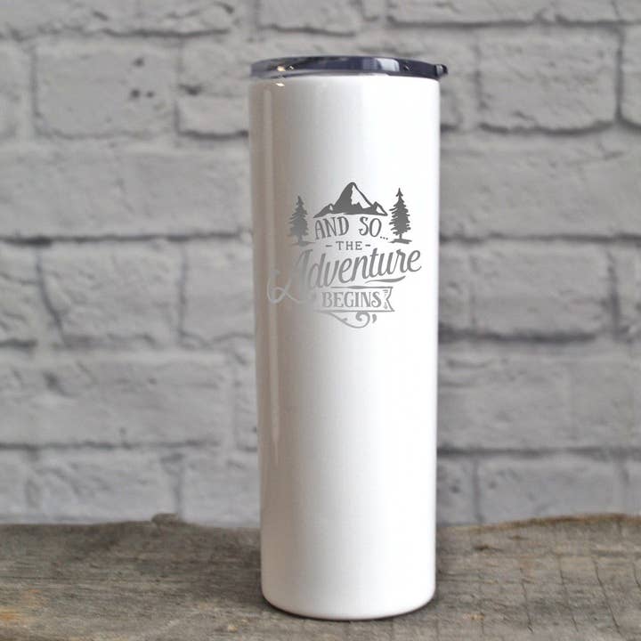 Katie & Company - Wholesale Insulated Mug/Tumbler - And So...the Adventure Begins Mountain Drinkware3