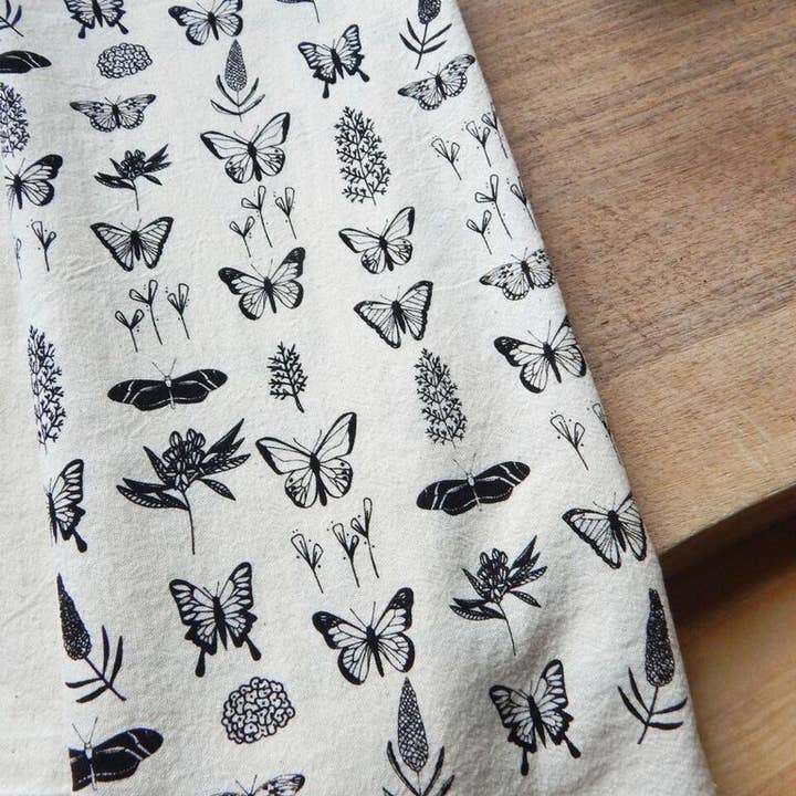 The High Fiber - Vendita all'ingrosso Strofinacci - Asciugamano da cucina a farfalla, strofinaccio stampato a mano