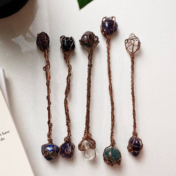 Bacchetta di cristallo burattato benessere per la vendita all'ingrosso da parte di Fullmoon Crystals