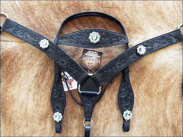 HILASON - Wholesale Horseback Riding Gear - HILASON Western Horse Headstall Breast Collar Set Tack Genuine American Leather | For Horses Headstalls20