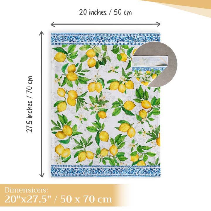 Maison d'Hermine - Design in Every Thread - Wholesale Tea Towel - Kitchen Towels 100% Cotton - Set of 3 - Cedrat3