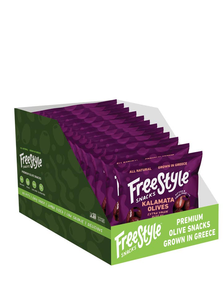 12ct 1.1oz Caddy - Kalamata for wholesale by Freestyle Snacks