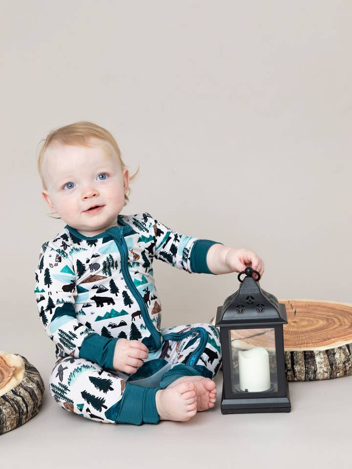 Bird & Bean® - Wholesale Sleepsuit - Baby - Baby Bamboo Pajamas - Bamboo Sleeper - Into The Wild1