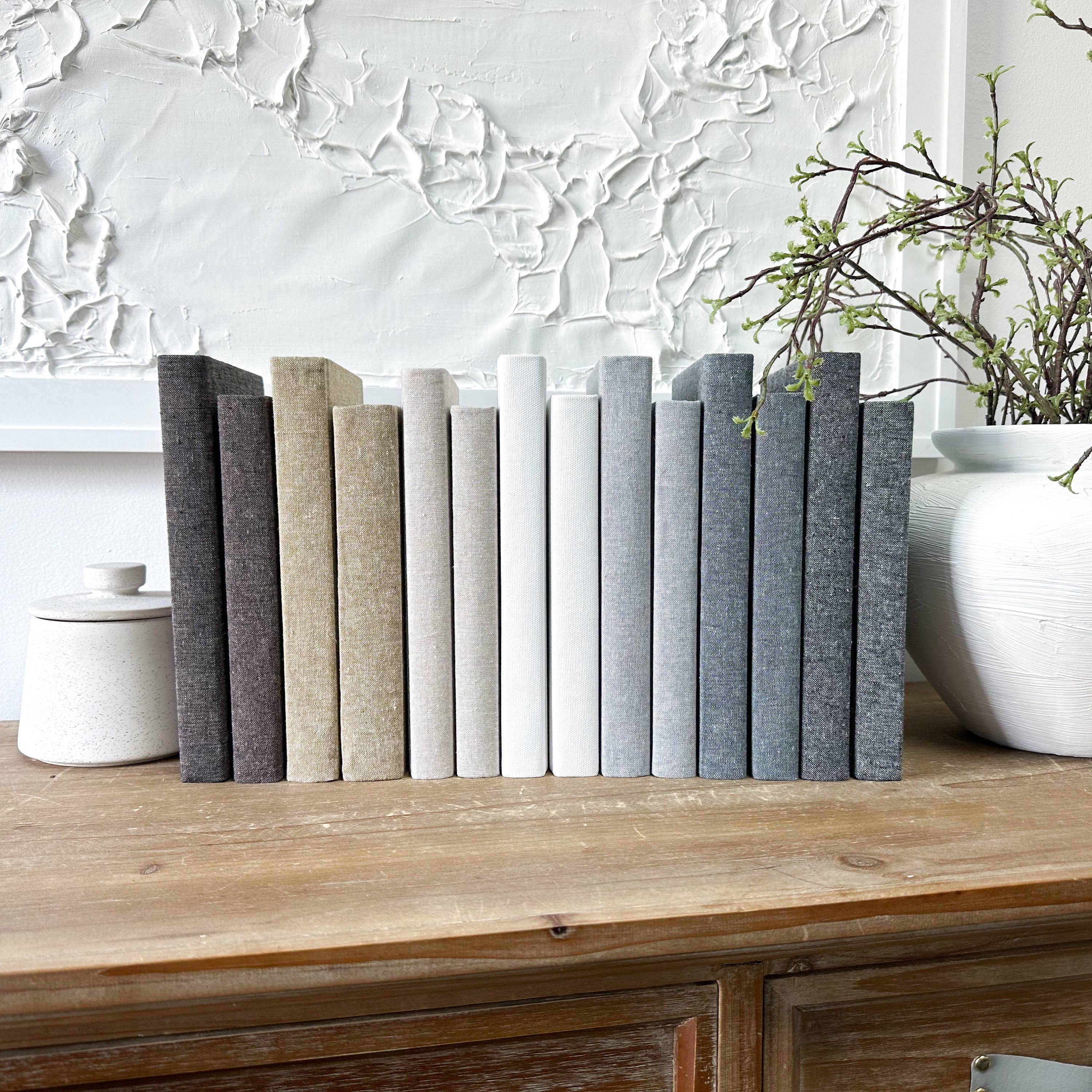 The House of Elements - Wholesale Decorative Tabletop Object - White Books for Home Decor - Shelf Decor - Neutral Decor9