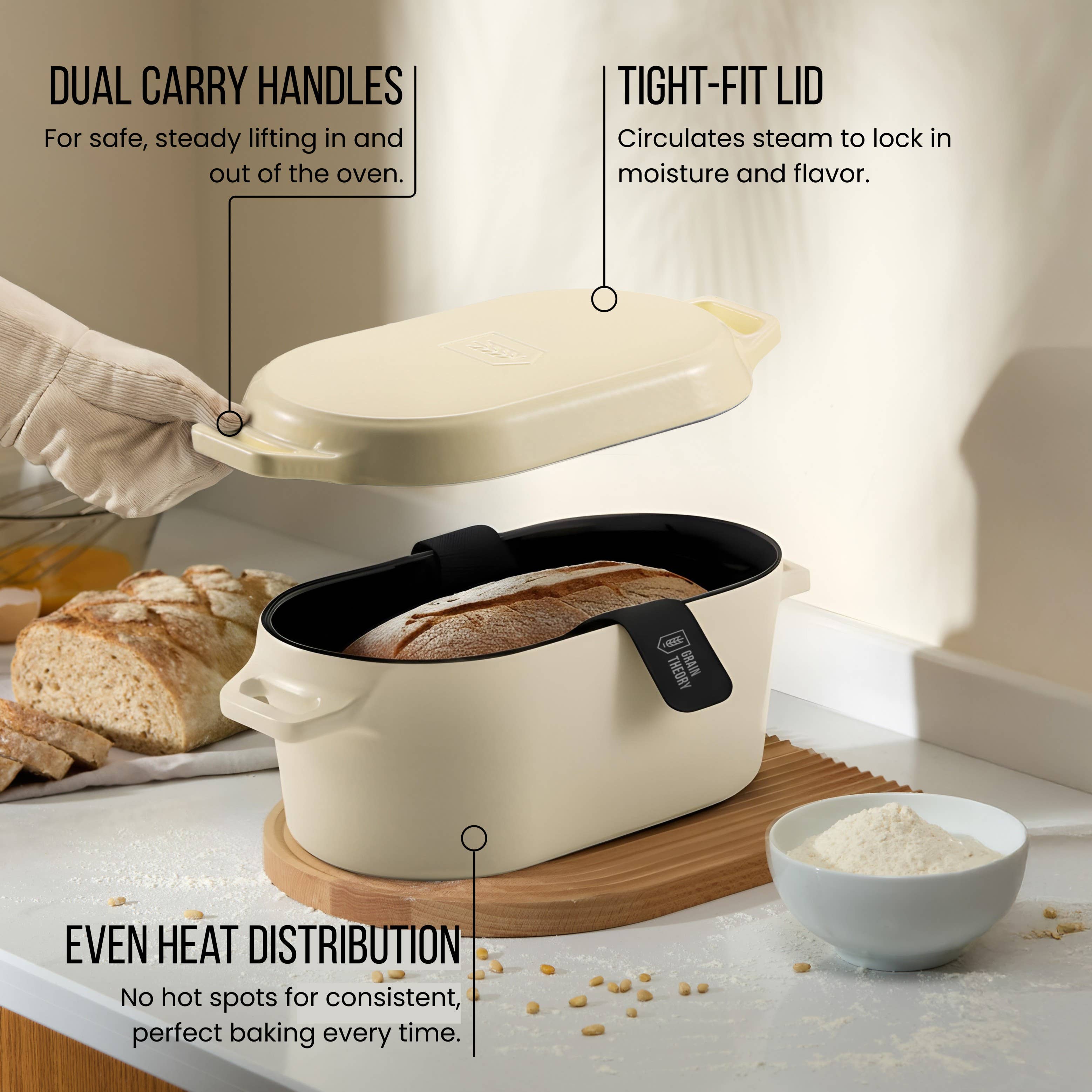 Kook - Wholesale Cooking Pot - Kook Dutch Oven with Lid, Enameled Cast Iron, 3.4 qt25