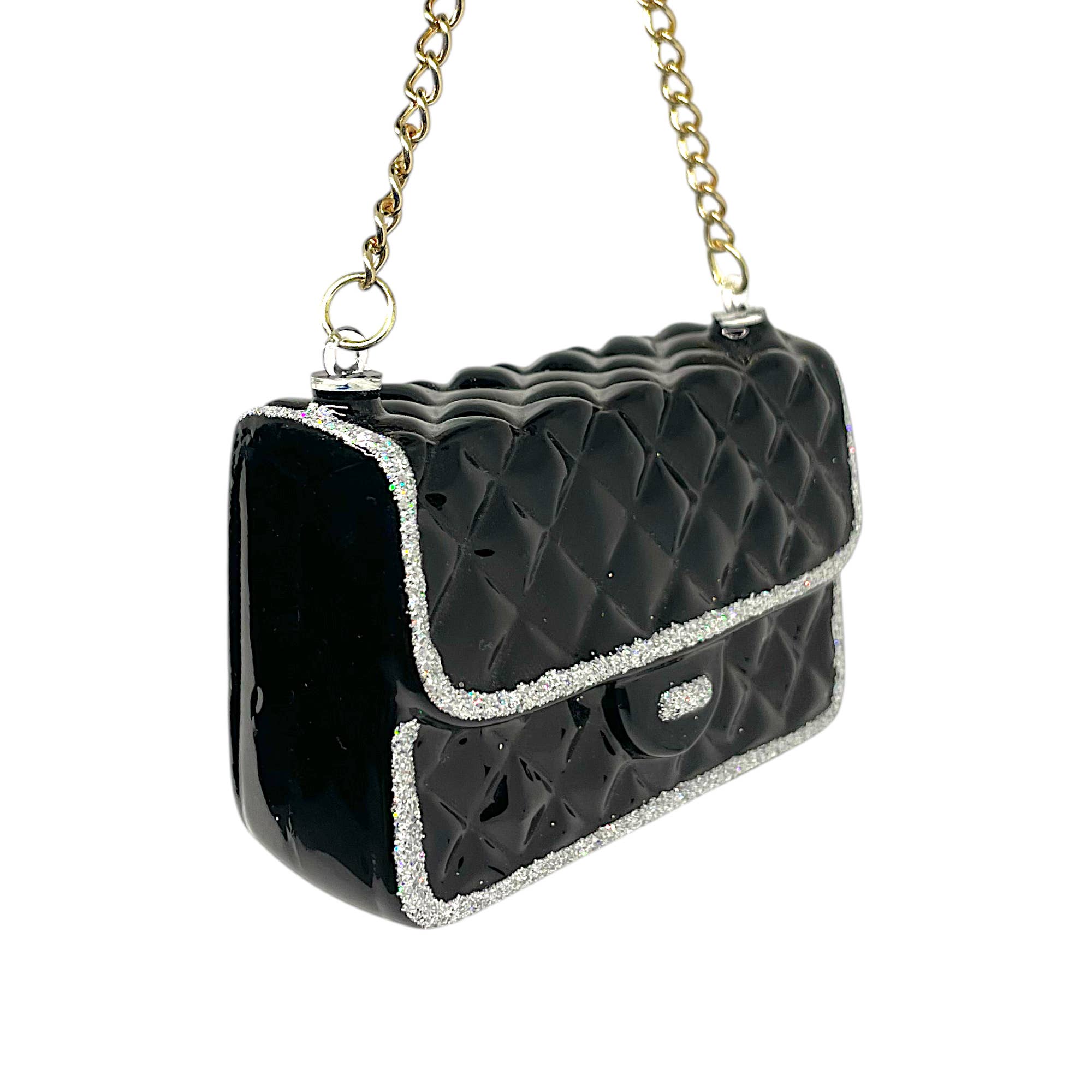 Noel Box - Wholesale Ornament - Quilted Purse Glass Christmas Ornament