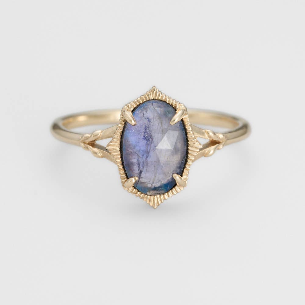 Gioiellin - S925 Silver Jewelry - Vente Bague de cocktail/de cérémonie - Bague en argent sterling S925 avec labradorite iolite naturelle3