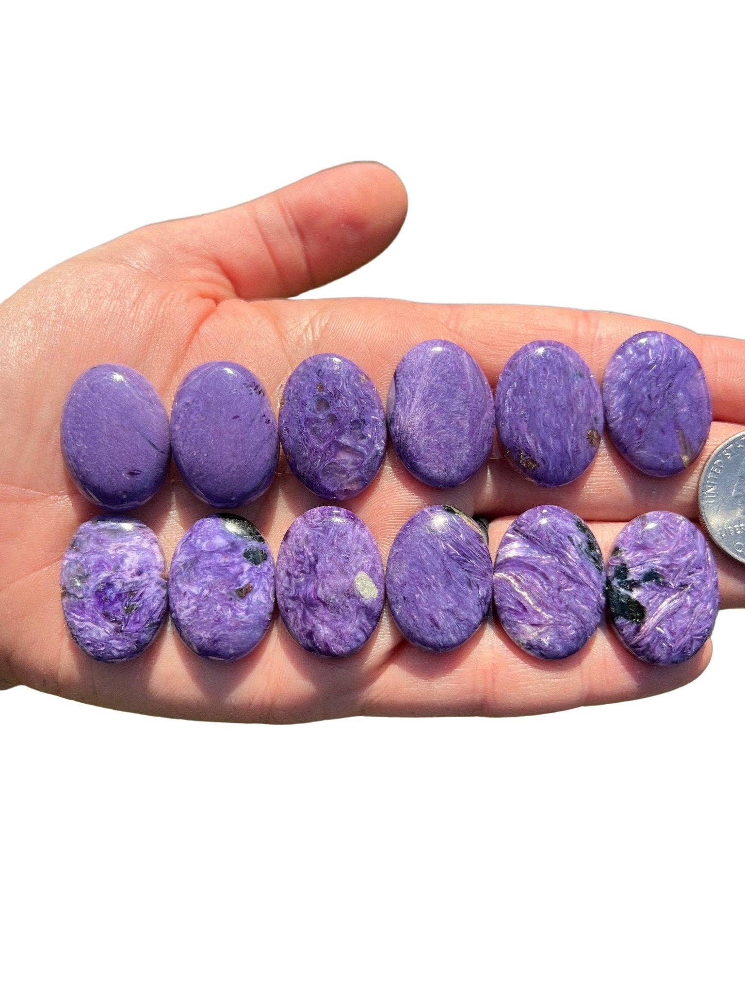 New Moon Beginnings - Wholesale Spiritual Stone/Crystal - Charoite Cabochon Oval8