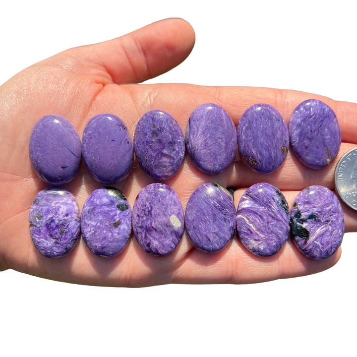 New Moon Beginnings - Wholesale Spiritual Stone/Crystal - Charoite Cabochon Oval8