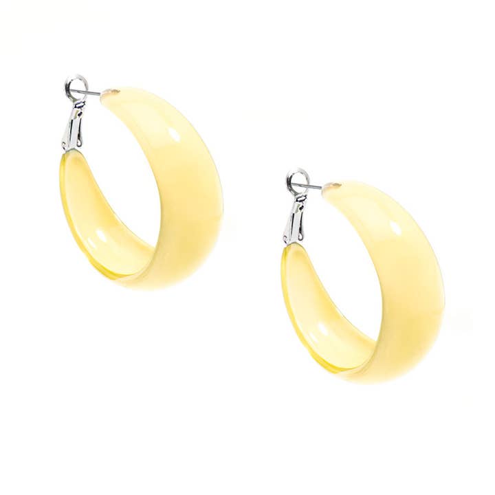 ZENZII Jewelry - Wholesale Hoop Earrings - Mod Resin Hoop Earring