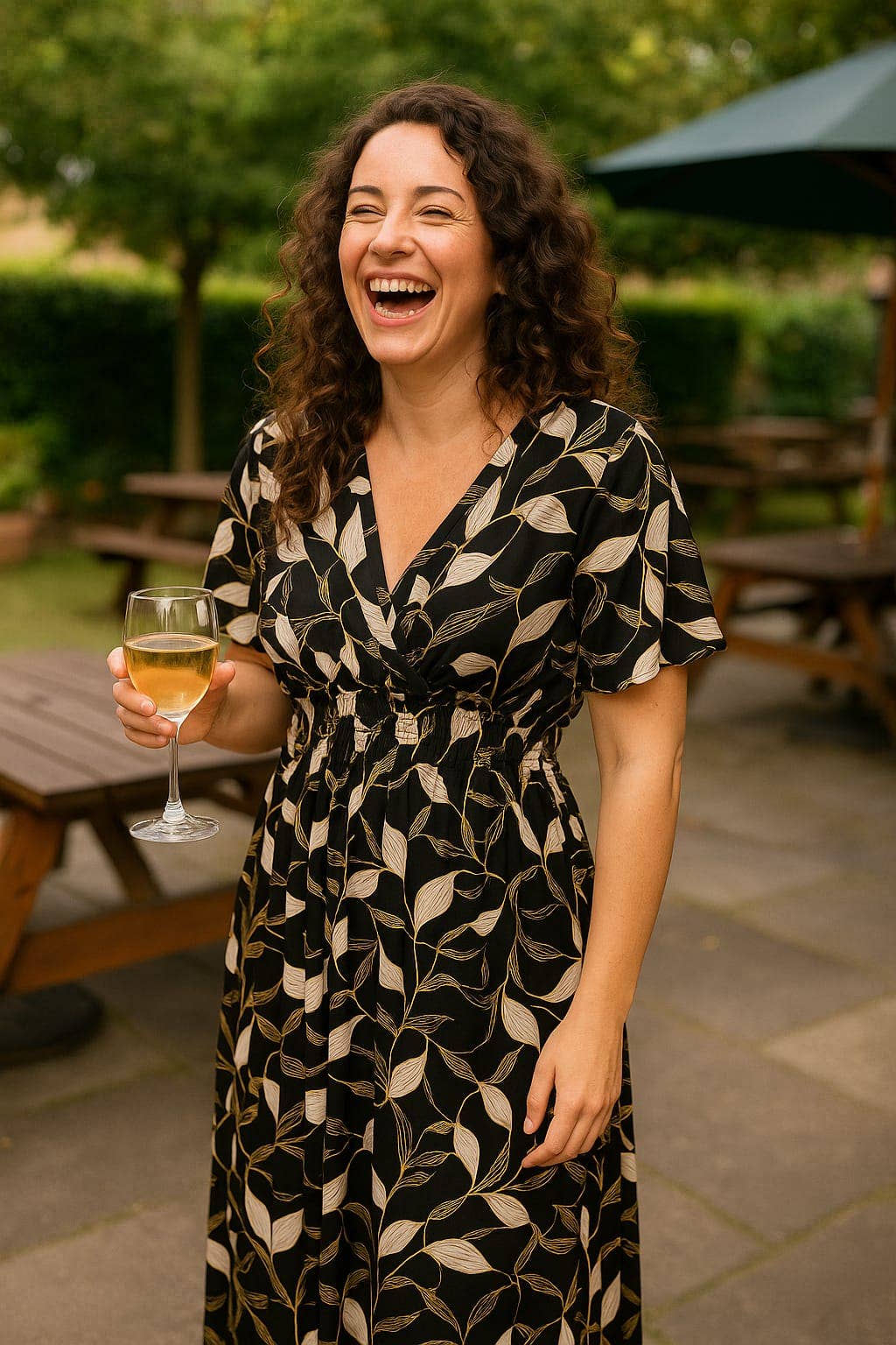 Green Poppy Slinky V Maxi Dress for wholesale on Faire2