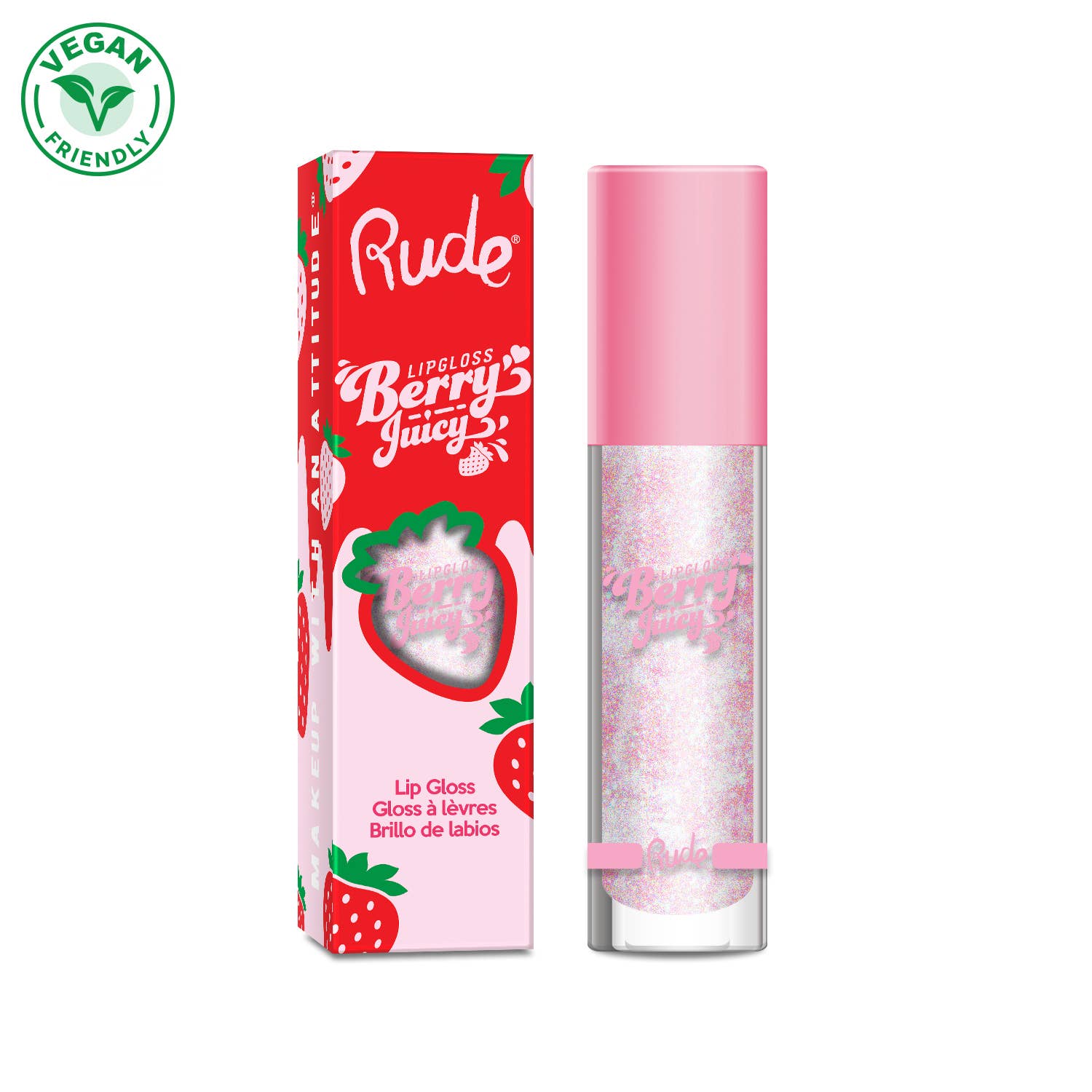 Rude Cosmetics - Wholesale Lip-gloss - Berry Juicy Lip Gloss2