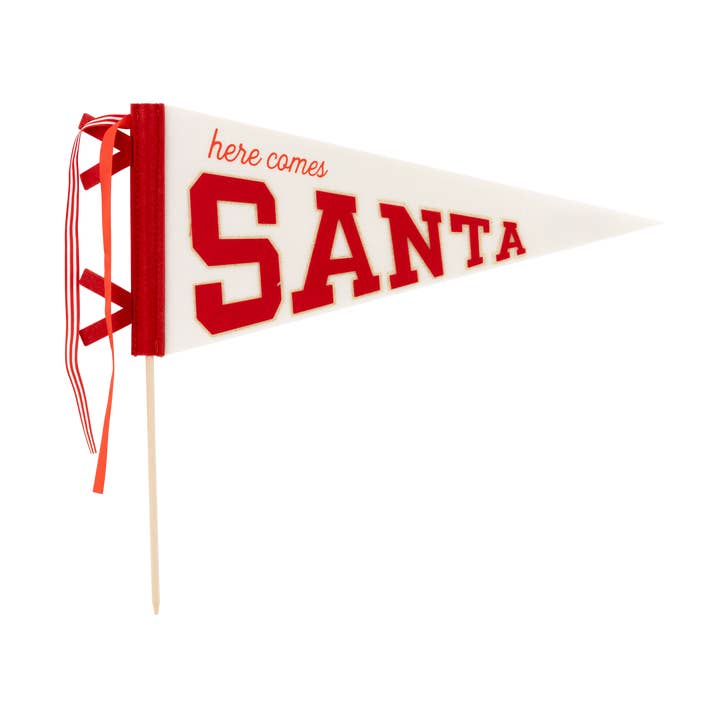 BEC1105 - Santa Felt Pennant Flag for wholesale by My Mind’s Eye