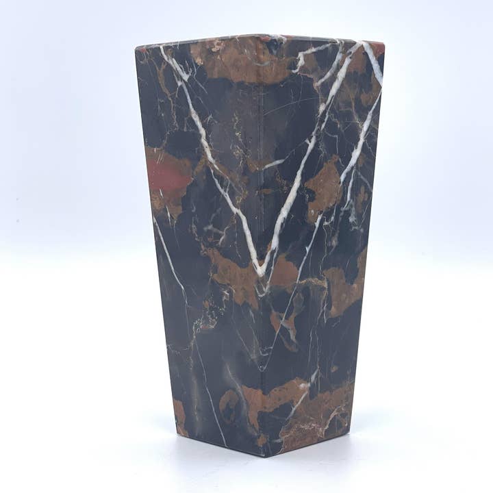 Page Imports - Wholesale Vase - 6" Square Vase - Marble and Onyx8