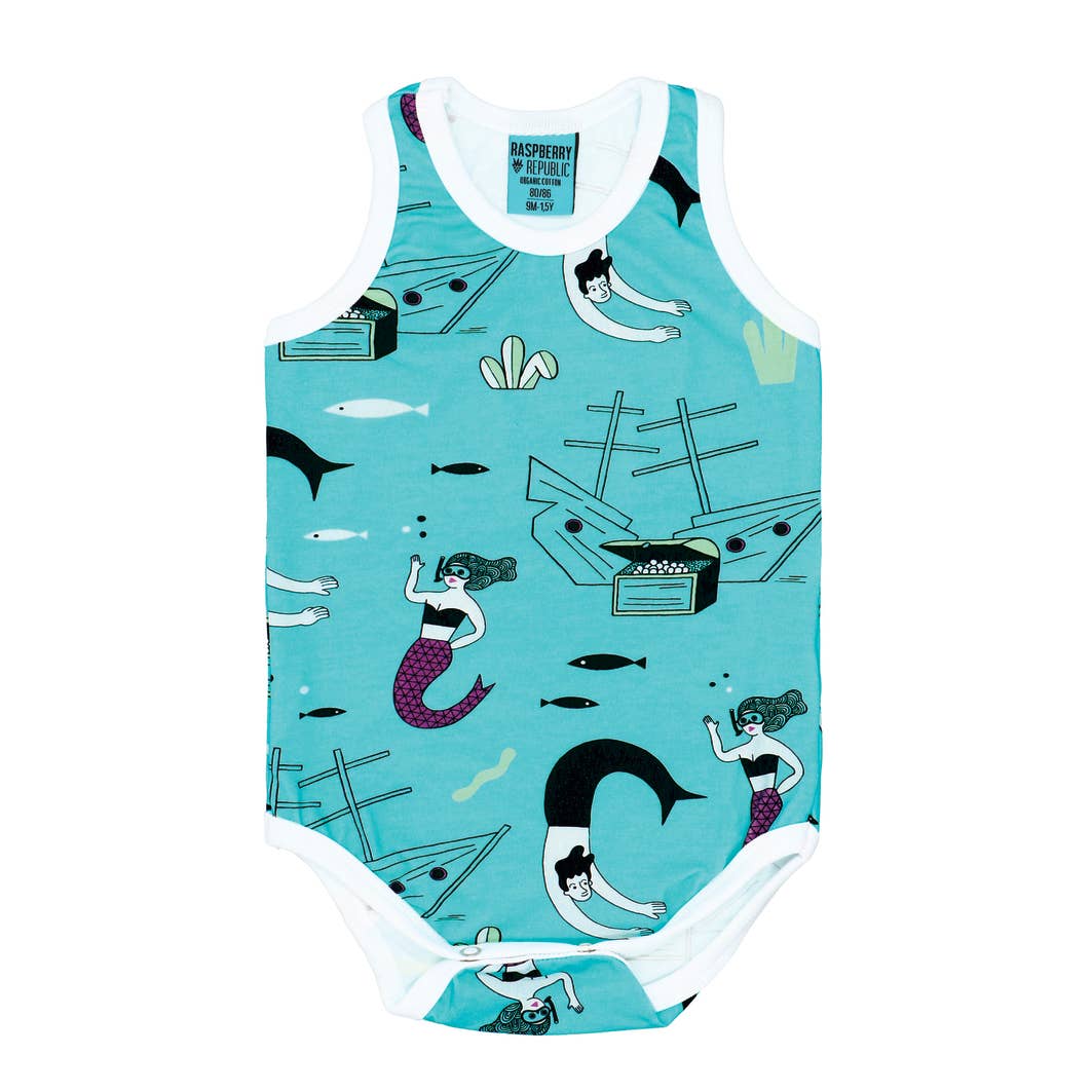 Raspberry Republic - Wholesale Bodysuit (Non-Footed) - Baby - Miss Varsovie on Holiday Sleeveless Bodysuit0