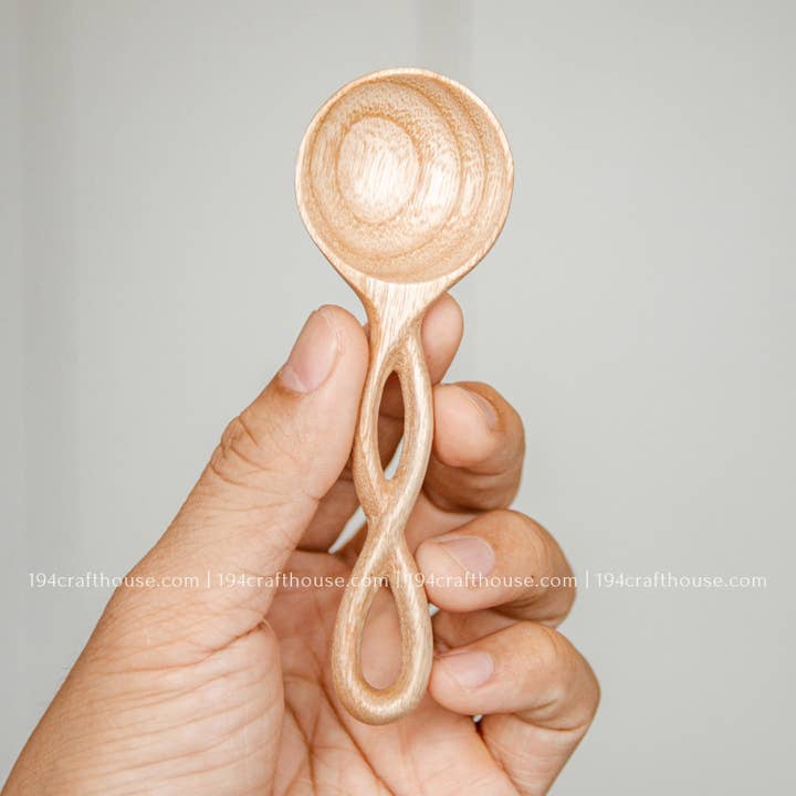 Twisted Handle Small Wooden Spices Spoons - Measuring Spoons for wholesale by 194 Craft House