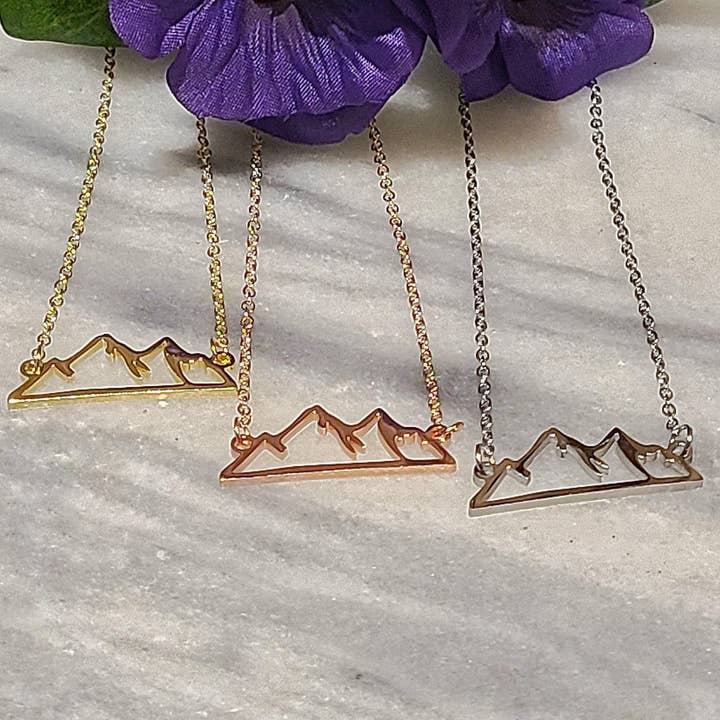 Aspen Dainty Mountain Necklace for wholesale by Alora Boutique Inc.