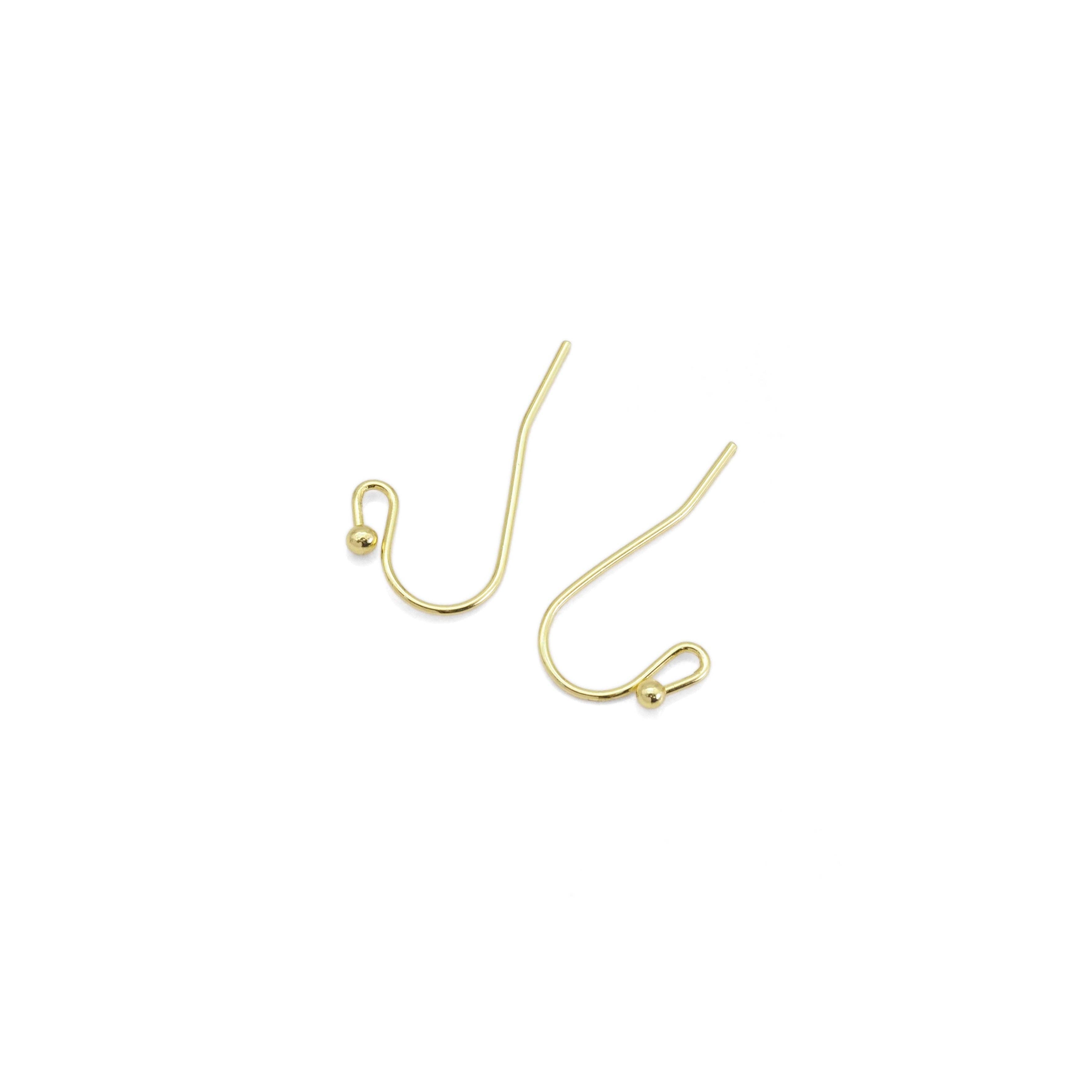BestBeads&Beyond - Wholesale Jewelry Set - Gold Earring hooks Earring wire, Sku#Y8831