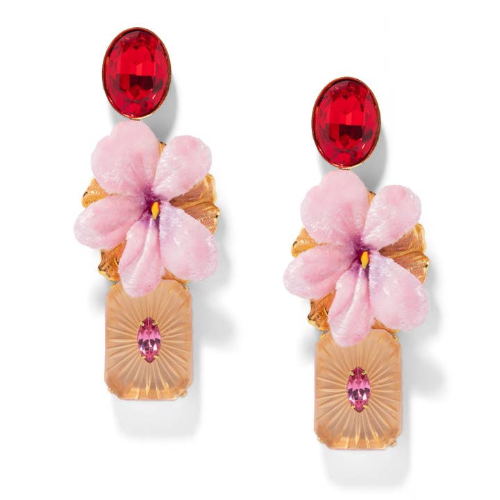 The Pink Reef - Wholesale Dangle Earrings - The Pink Reef Ruby Earring