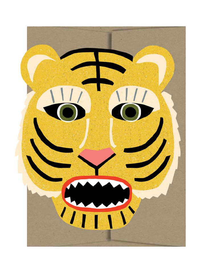 Tiger Die Cut Card - Wild Bunch Collection for wholesale by Isatopia