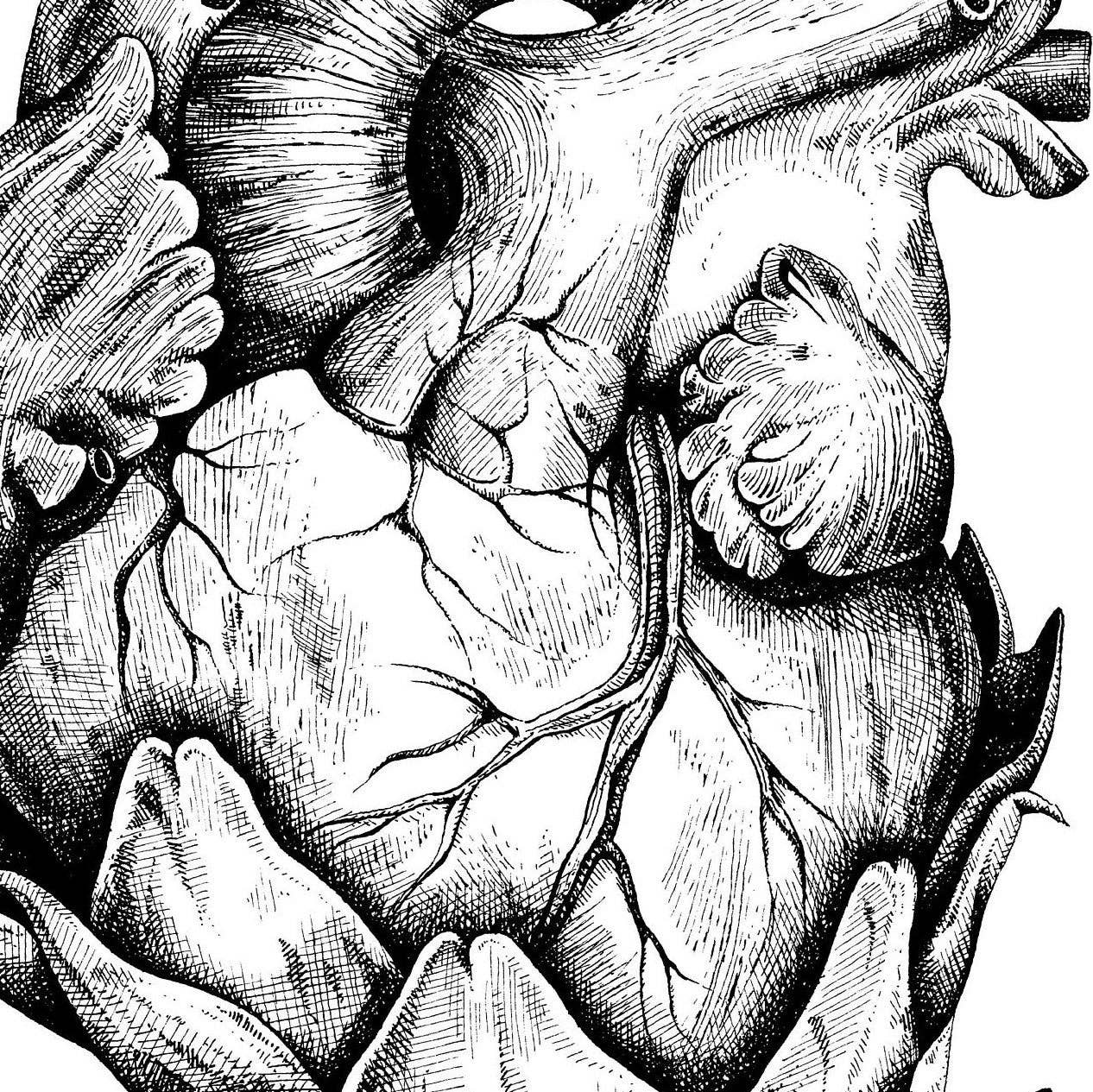Atypik' Concept - Wholesale Art Print - Artichoke Heart Illustration - A32