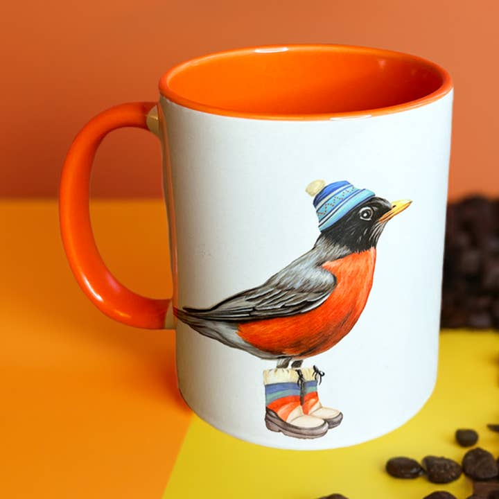 American Robin Mug for wholesale by Sardines Studio