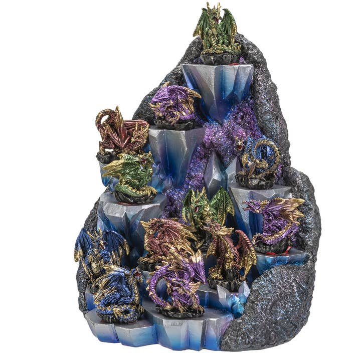 Ice Mountain Display with 12 Mini Dragons for wholesale by Pacific Trading