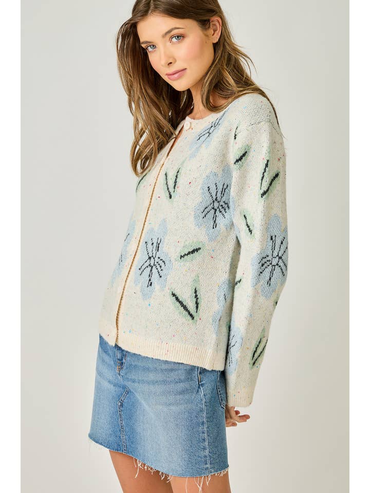 Mystree - Wholesale Cardigan - Women's - 61133 Floral Sweater Cardigan 2