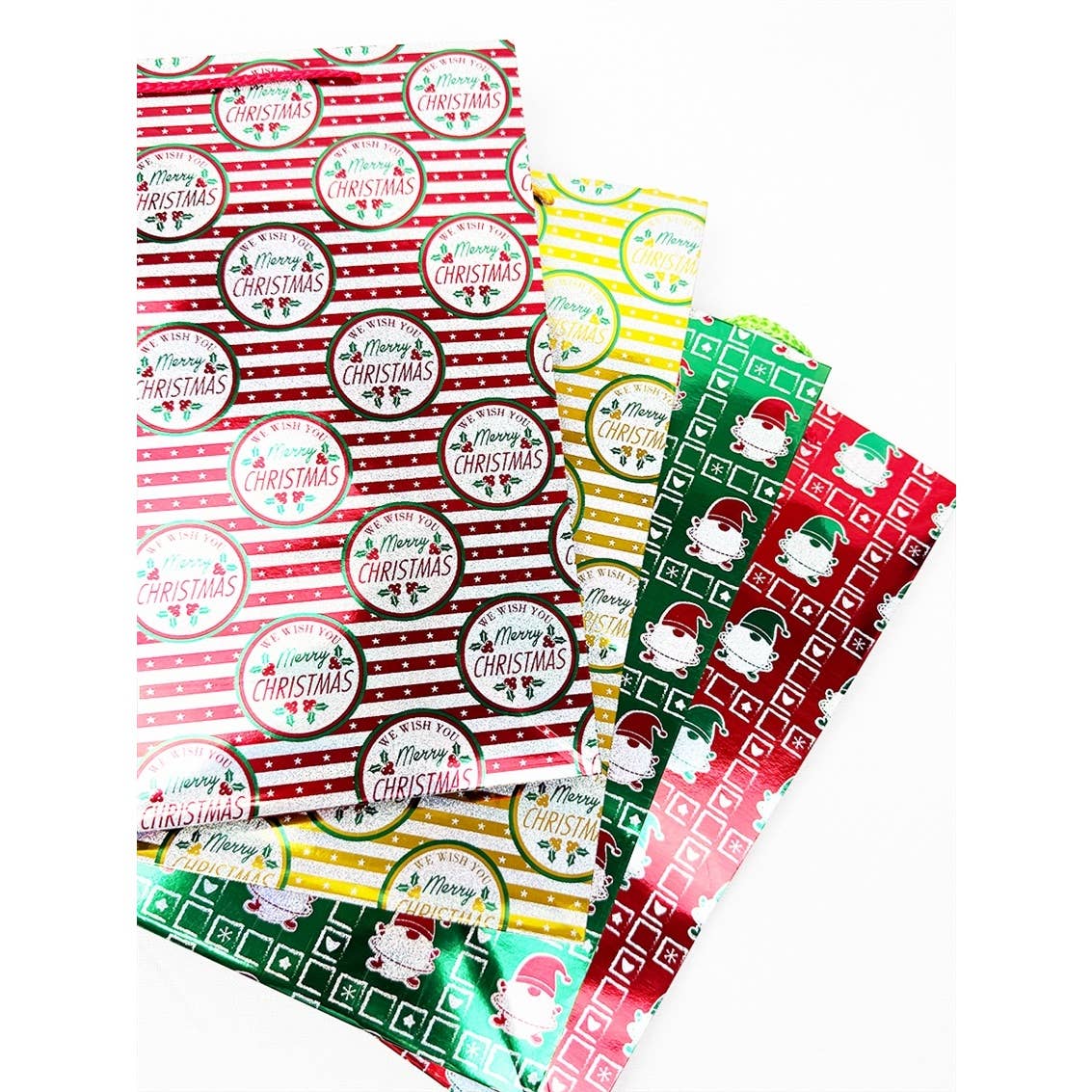 MIX COLOR Fancy Holographic Christmas Gift Bag for wholesale on Faire7