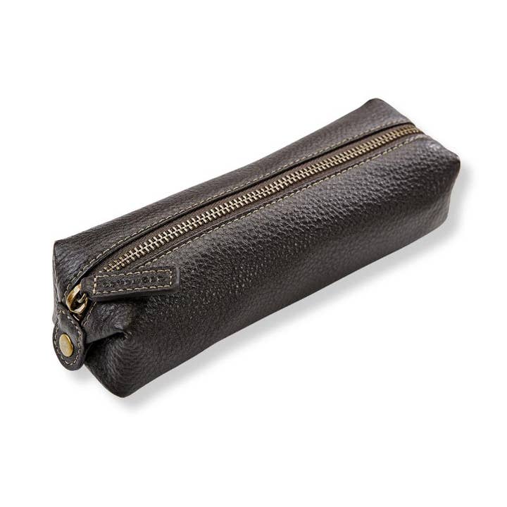 Mocha Bomber Jacket Pen Pouch for wholesale on Faire