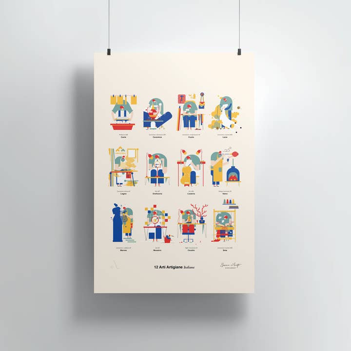 Addvent Italy – wholesale Poster – 12 italienska hantverkstraditioner – poster