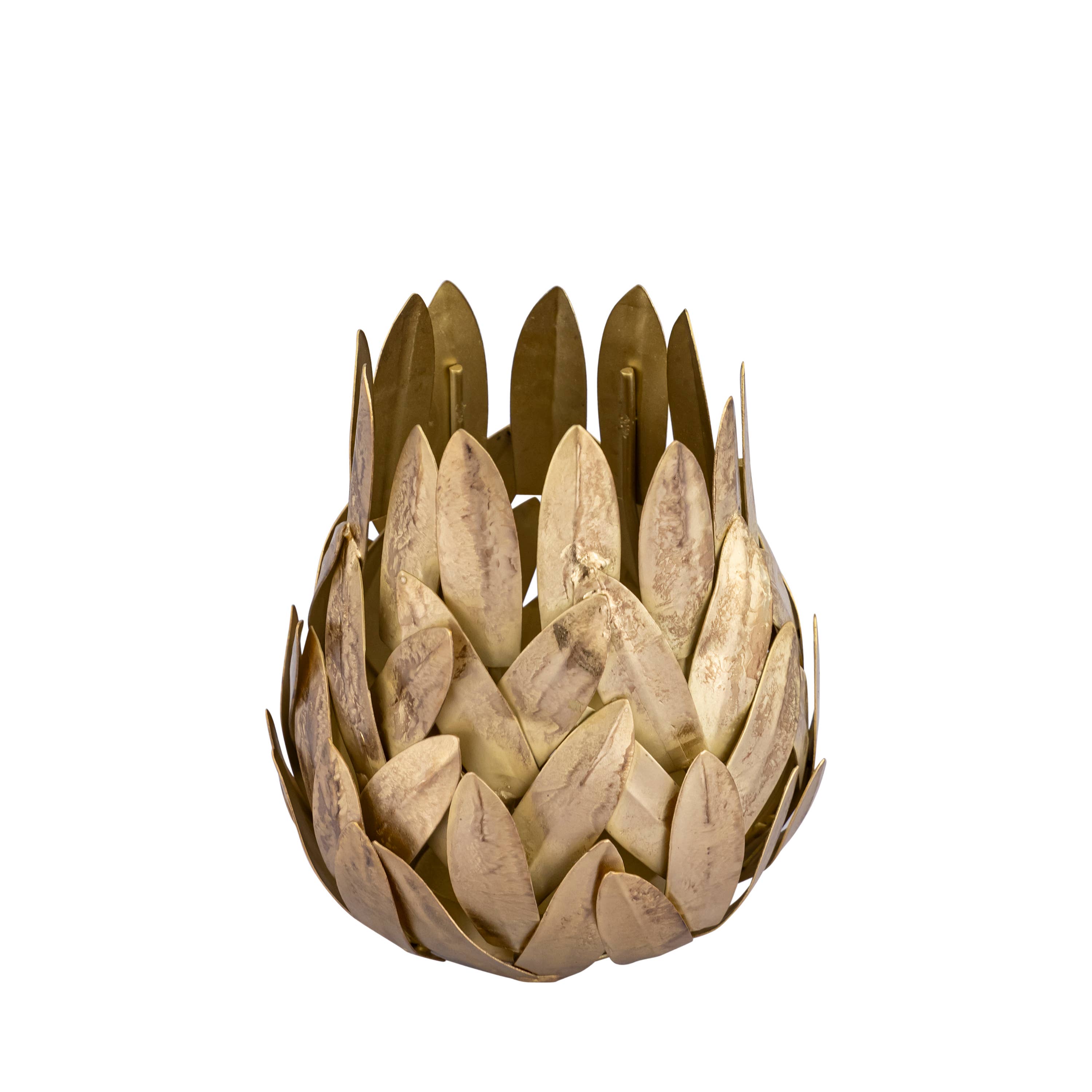 Votive Dia 3.75" Gold Crackle for wholesale on Faire4