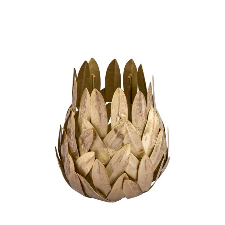 Votive Dia 3.75" Gold Crackle for wholesale on Faire4