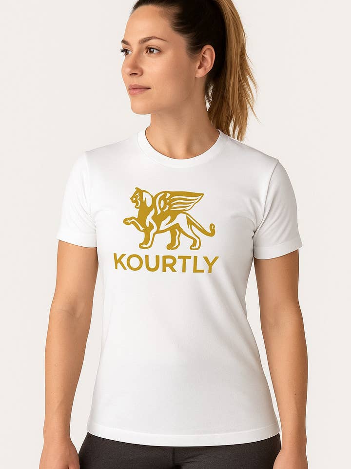 Women Gold Lion Pro Team Tee for wholesale by KOURTLY by Loriet Sports