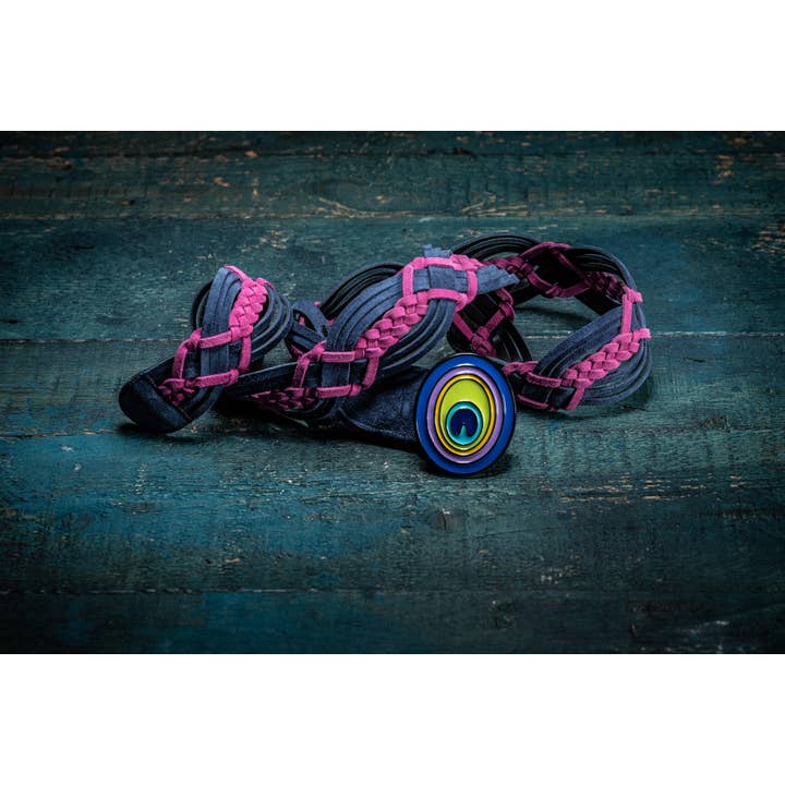 Enamel belt Cherry Blue color for wholesale by Pavoni Vaganti