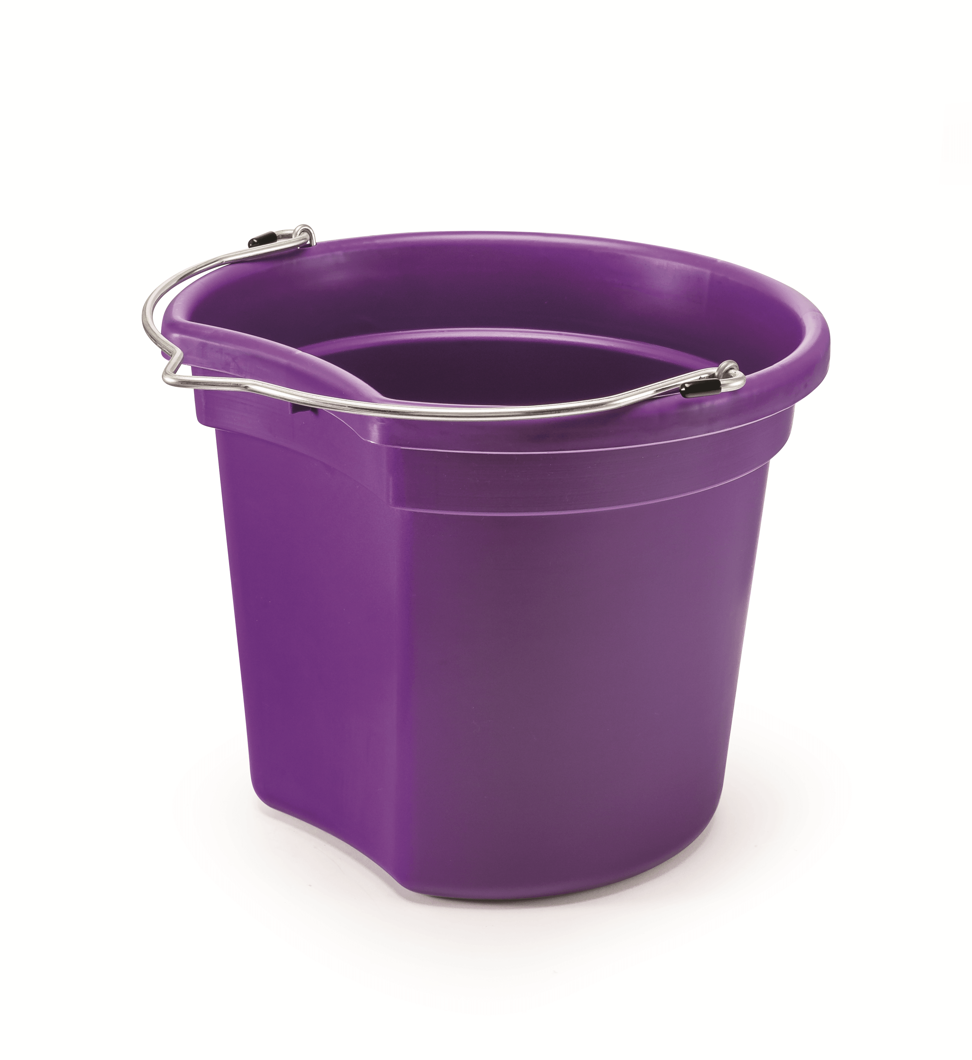 K&D Equestrian - Wholesale Bucket/Pail - KD-120E 18 Qt. Flat Back Silver Line Bucket2