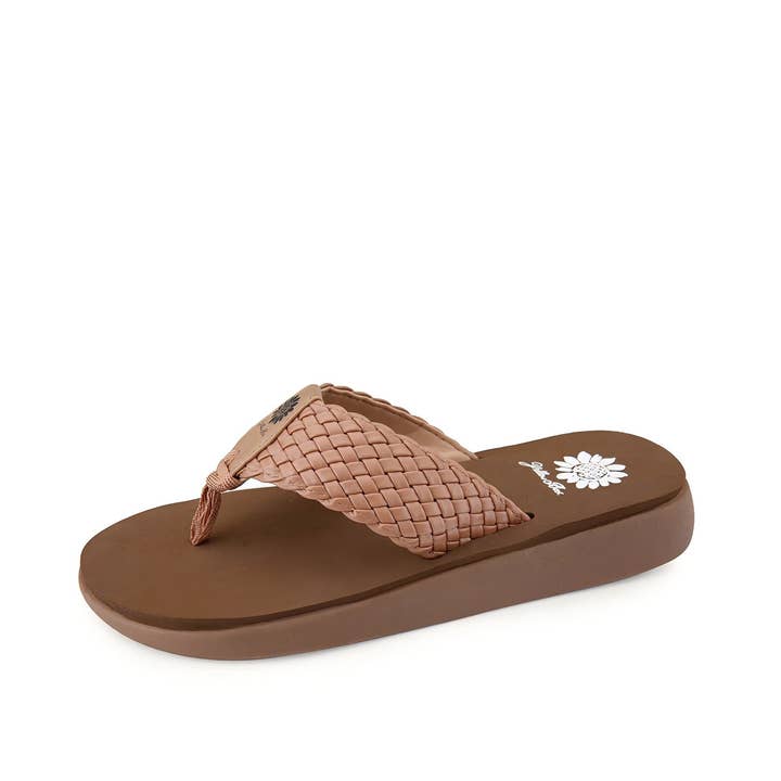 Yellow Box GAMMA Women Braided Thong Flip Flops Flat Sandals for wholesale by Mars Sky Shoes Wholesale