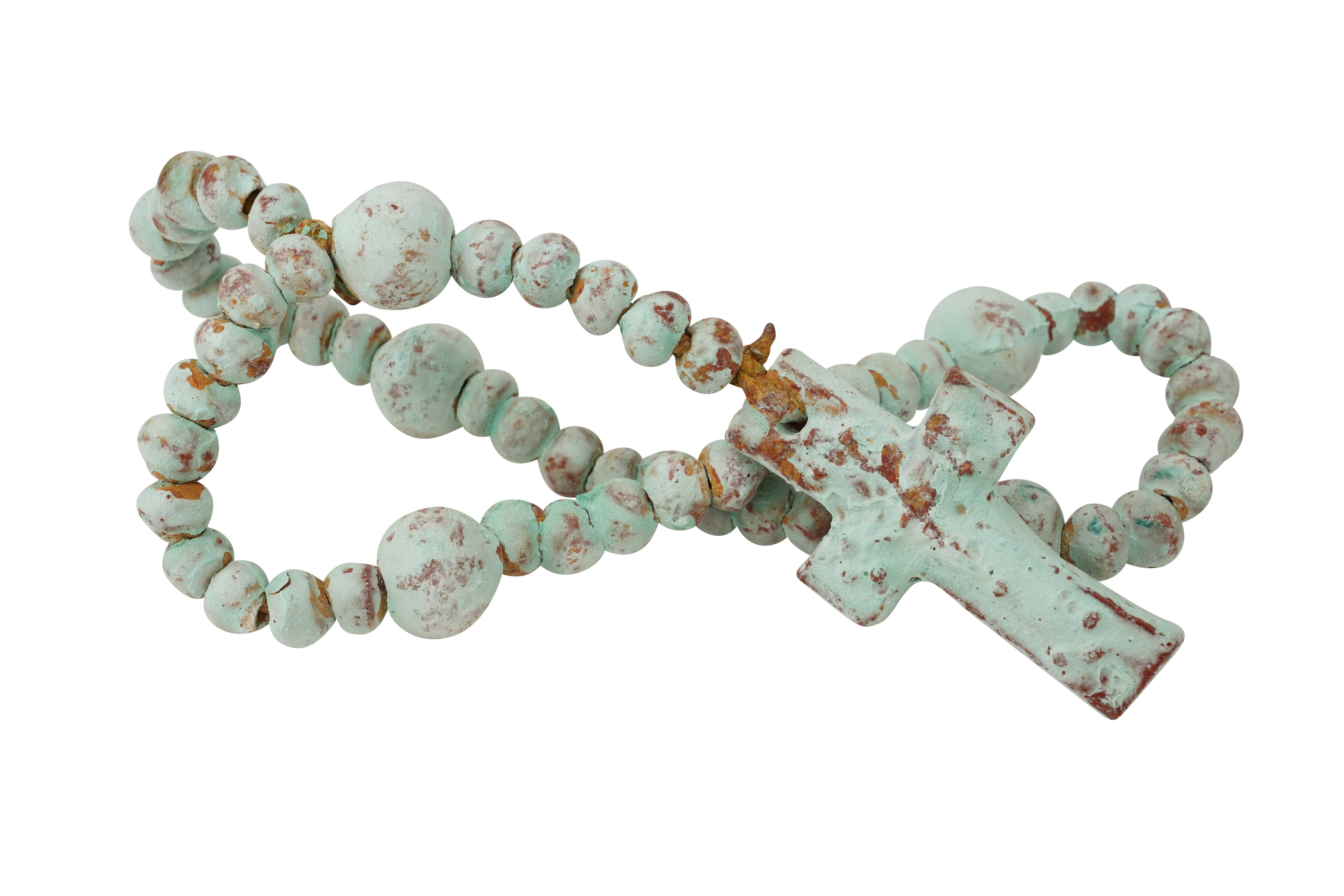 My Amigos Imports - Wholesale Prayer Beads Necklace - Hope Clay Rosary-Beads-Gorgeous-6 Sizes-Handmade-Turquoise14