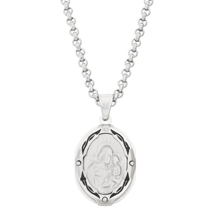 Black&Blue - Wholesale Pendant/charm necklace - Saint Joseph Medal