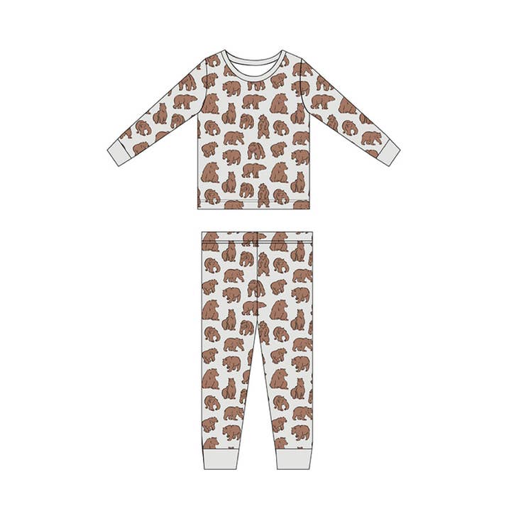 Pajama Set - Bear | Walnut for wholesale by Lewis