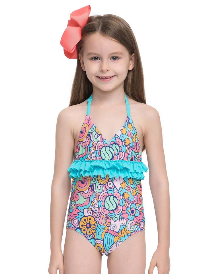 Maillot de bain à volants Doodle Fun pour la vente par Sunseeker