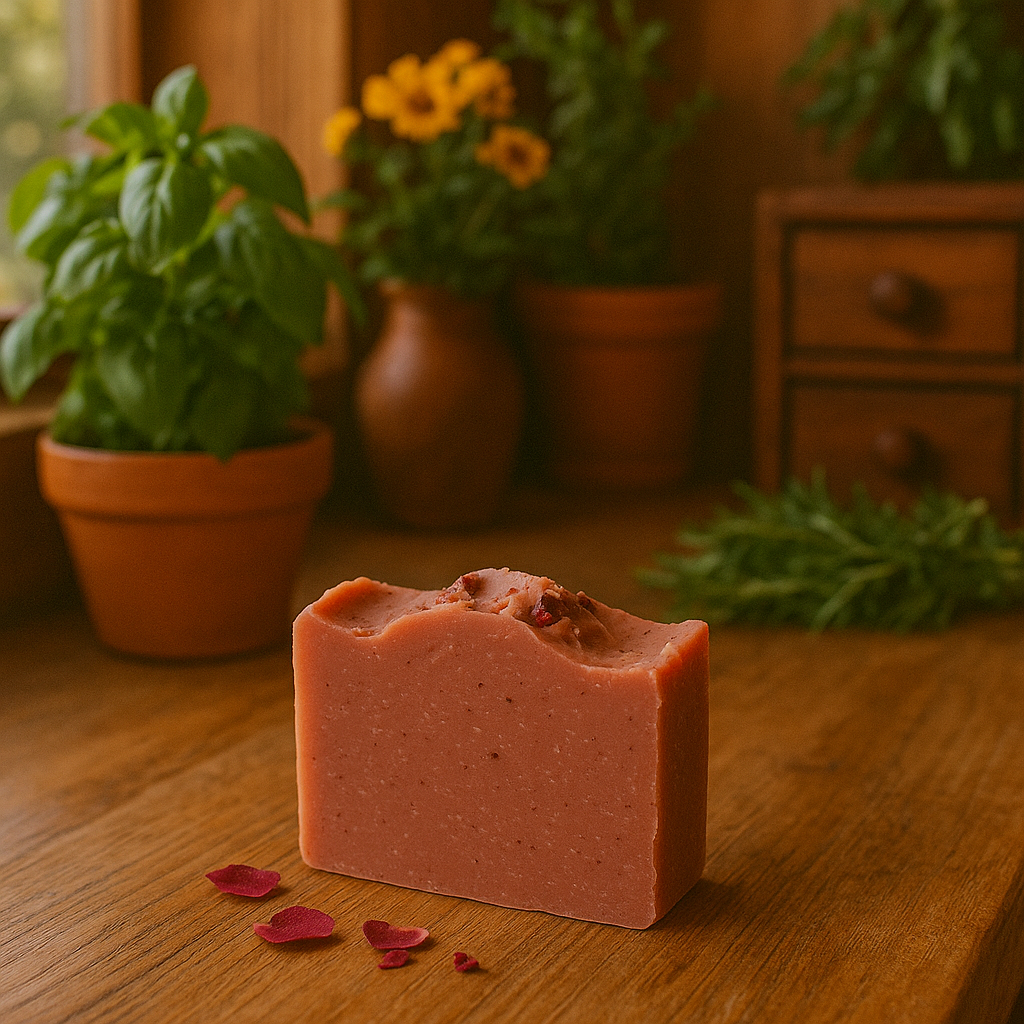 DeShawn Marie Soap Boutique - Vendita all'ingrosso Saponette - Sapone al geranio rosa (senza confezione - etichetta privata)4