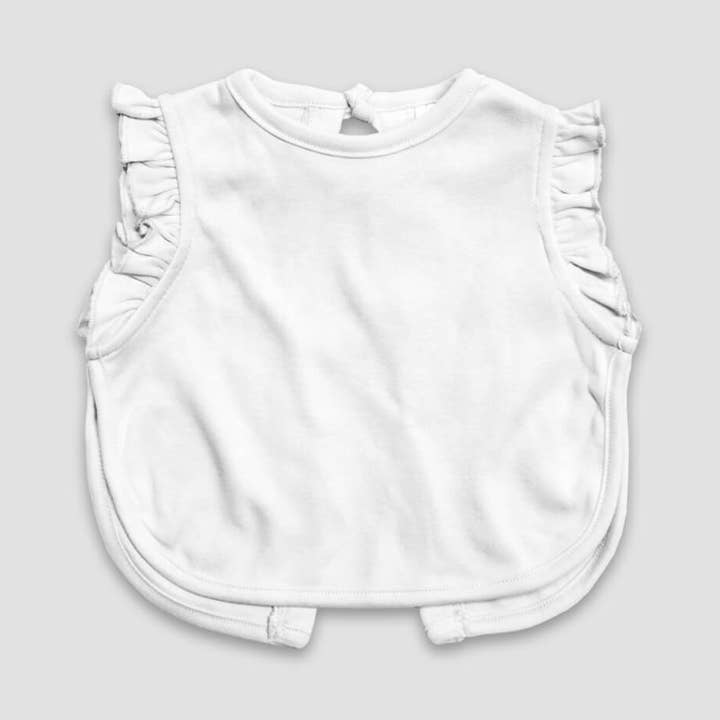 Laughing Giraffe - Wholesale Bib - Baby - Infant Baby Girl Ruffle Apron Bib DIY Embroidery Blanks0